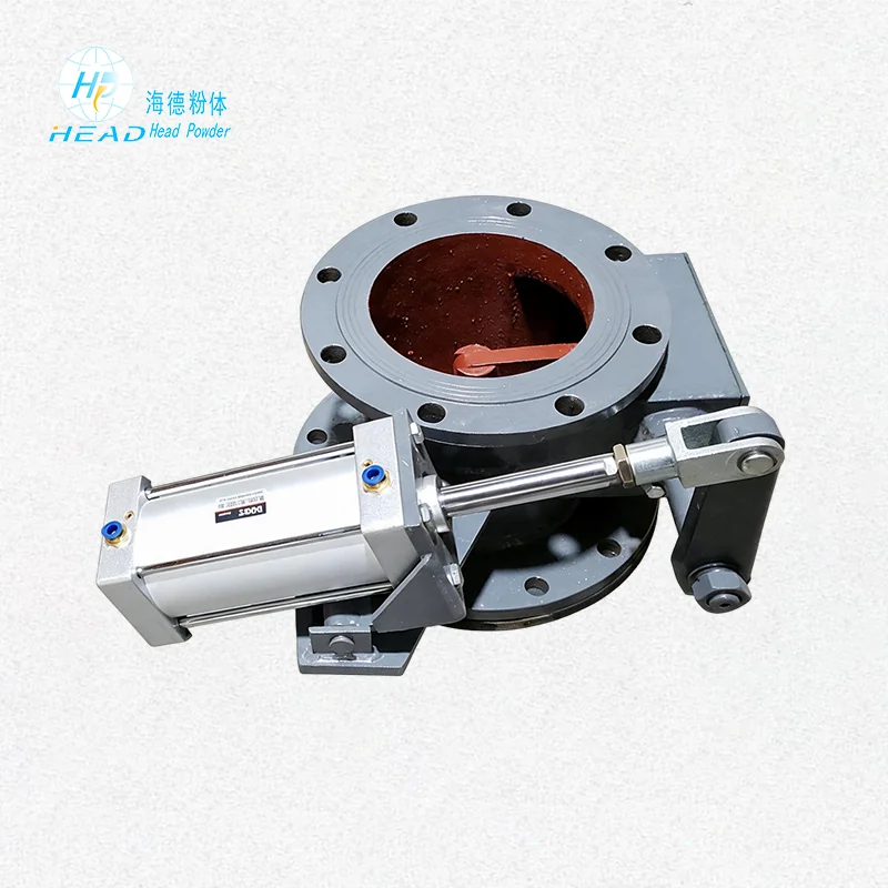 Pneumatic swing type feed valve