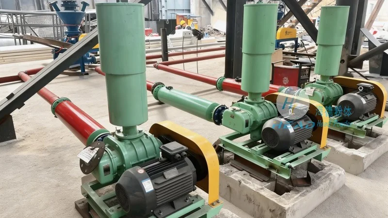 Pneumatic Conveying Scheme for Dust Filter Media and Supporting Filler