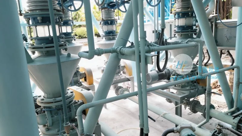 Washington, USA Soda Ash Powder Positive Pressure Dense Phase Vessel Pump Conveying Engineering Project